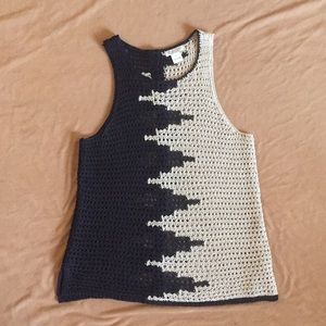 Sleeveless crochet tank top